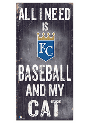 Kansas City Royals Baseball and My Cat 6x12 Sign