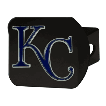 Kansas City Royals Black Metal Hitch Cover - 3D Color Emblem
