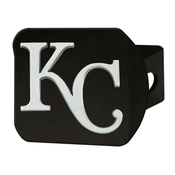 Kansas City Royals Black Metal Hitch Cover with Metal Chrome 3D Emblem