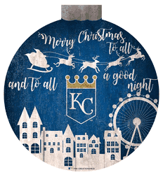 Kansas City Royals Christmas Village 12in Wall Art