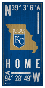 Kansas City Royals Coordinate 6x12 Sign