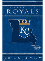 Kansas City Royals Coordinates 17x26