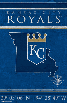 Kansas City Royals Coordinates 17x26
