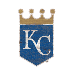 Kansas City Royals Distressed Logo Cutout Sign