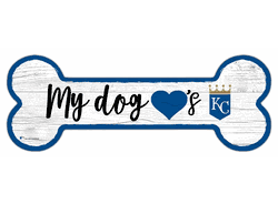 Kansas City Royals Dog Bone 6x12 Sign