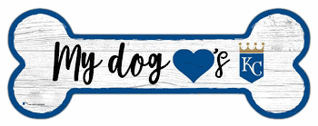 Kansas City Royals Dog Bone 6x12 Sign