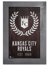Kansas City Royals Laurel Wreath 11x19 Sign
