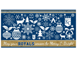 Kansas City Royals Merry and Bright 6x12 Sign