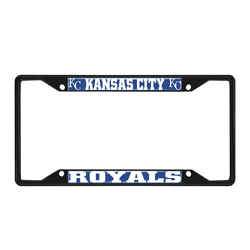 Kansas City Royals Metal License Plate Frame Black Finish