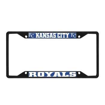 Kansas City Royals Metal License Plate Frame Black Finish