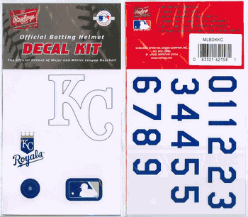 Kansas City Royals Official Rawlings Authentic Batting Helmet Decal Kit