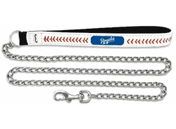 Kansas City Royals Pet Leash Leather Chain Baseball Size Large CO