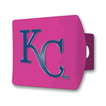 Kansas City Royals Pink Metal Hitch Cover with  3D Color Emblem