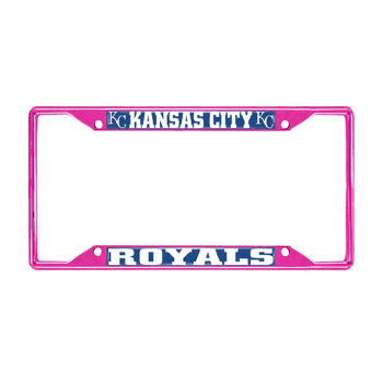 Kansas City Royals Pink Metal License Plate Frame - 6.25