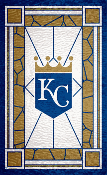 Kansas City Royals Stained Glass 11x19 Wood Sign