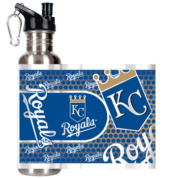 Kansas City Royals Stainless Steel Water Bottle with Hi-Def Metallic Graphics