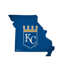 Kansas City Royals Team Color Logo State Sign
