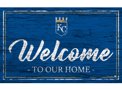 Kansas City Royals Team Color Welcome 11x19 Sign