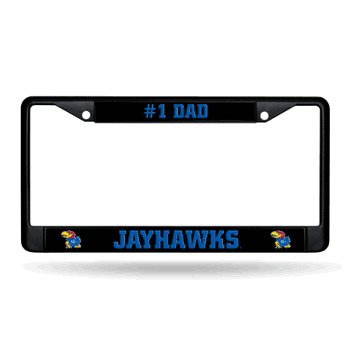 Kansas Jayhawks #1 Dad Black Chrome Frame with Decal Inserts 12