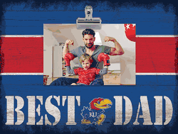 Kansas Jayhawks 10" x 8" Best Dad with Stripe Clip Frame