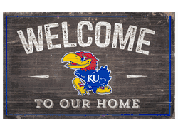 Kansas Jayhawks 11X19 Welcome to Our Home Sign
