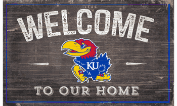 Kansas Jayhawks 11X19 Welcome to Our Home Sign
