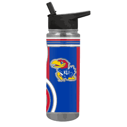 Kansas Jayhawks 24oz Cool Vibes Jr. Thirst Hydration Water Bottle