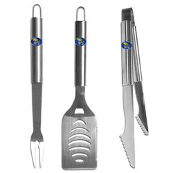 Kansas Jayhawks 3 pc Stainless Steel BBQ Set