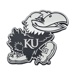 Kansas Jayhawks 3D Chrome Metal Emblem
