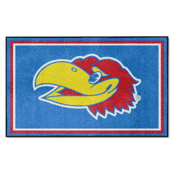Kansas Jayhawks 4ft. x 6ft. Plush Area Rug