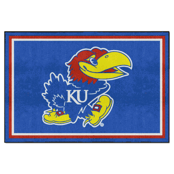 Kansas Jayhawks 5ft. x 8 ft. Plush Area Rug