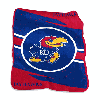 Kansas Jayhawks 60x80 Circle Raschel Blanket