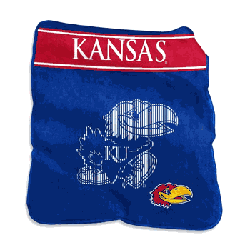 Kansas Jayhawks 60x80 Raschel Throw