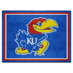 Kansas Jayhawks 8ft. x 10 ft. Plush Area Rug