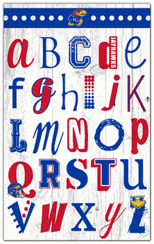 Kansas Jayhawks Alphabet 11x19 Sign