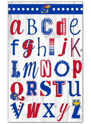 Kansas Jayhawks Alphabet 11x19 Sign