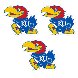 Kansas Jayhawks Auto Decal 3 Pack