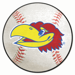 Kansas Jayhawks Baseball Rug - 27in. Diameter