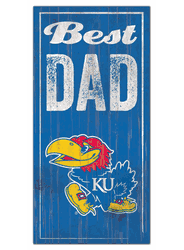 Kansas Jayhawks Best Dad Sign