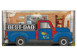 Kansas Jayhawks Best Dad Truck 6x12 Sign