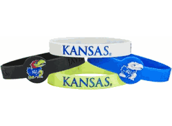 Kansas Jayhawks Bracelets - 4 Pack Silicone