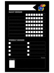 Kansas Jayhawks Chore Chalk Board 11x19 Sign