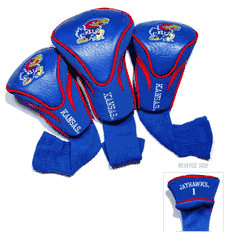 Kansas Jayhawks Club 3 Piece Contour Headcover Set