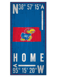 Kansas Jayhawks Coordinate 6x12 Sign
