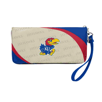 Kansas Jayhawks Curve Zip Organizer Wallet