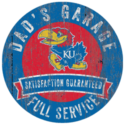 Kansas Jayhawks Dad's Garage Sign
