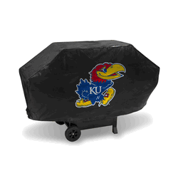 Kansas Jayhawks Deluxe Grill Cover (Black)