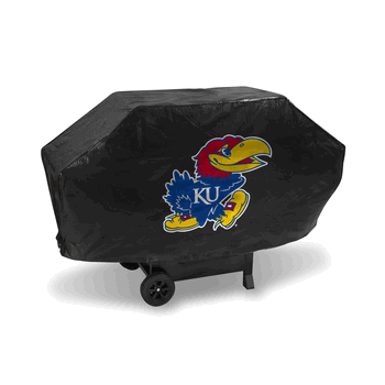 Kansas Jayhawks Black Deluxe Grill Cover