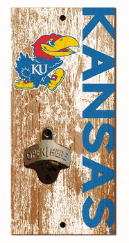 Kansas Jayhawks Distressed Bottle Opener