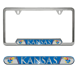 Kansas Jayhawks Embossed License Plate Frame, 6.25in x 12.25in